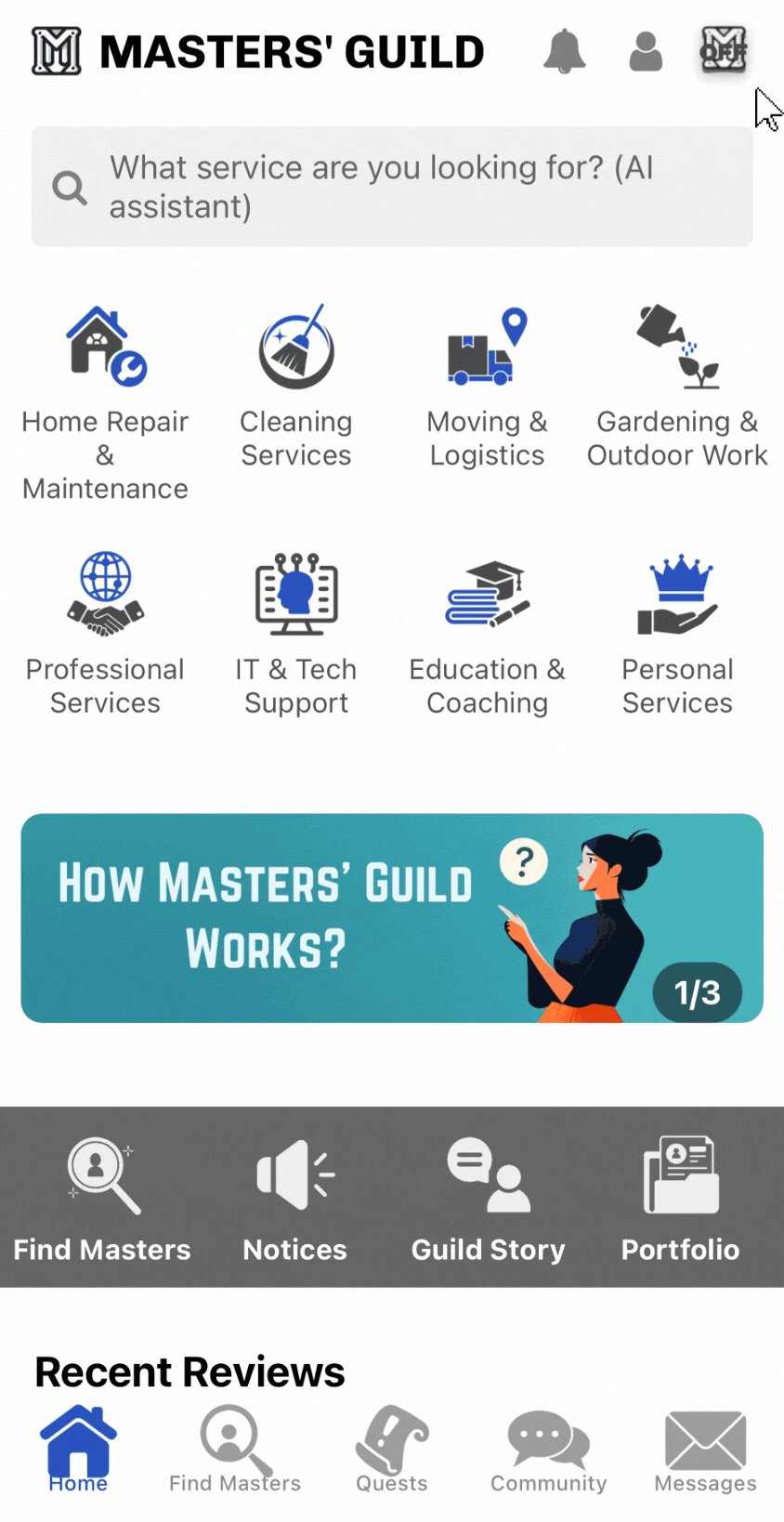 sign-up process for masters